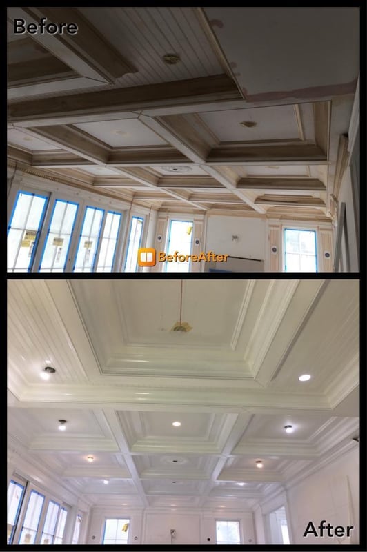 Before and after wall transformation by Happy Painters